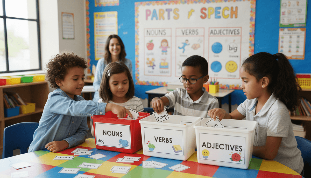 Parts of Speech for Second Graders: Teaching Nouns, Verbs, and Adjectives