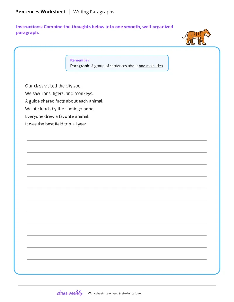 Writing paragraphs