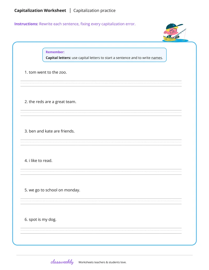 Capitalization practice