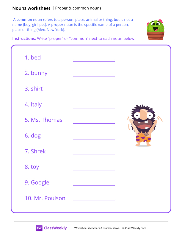 Proper & Common Nouns