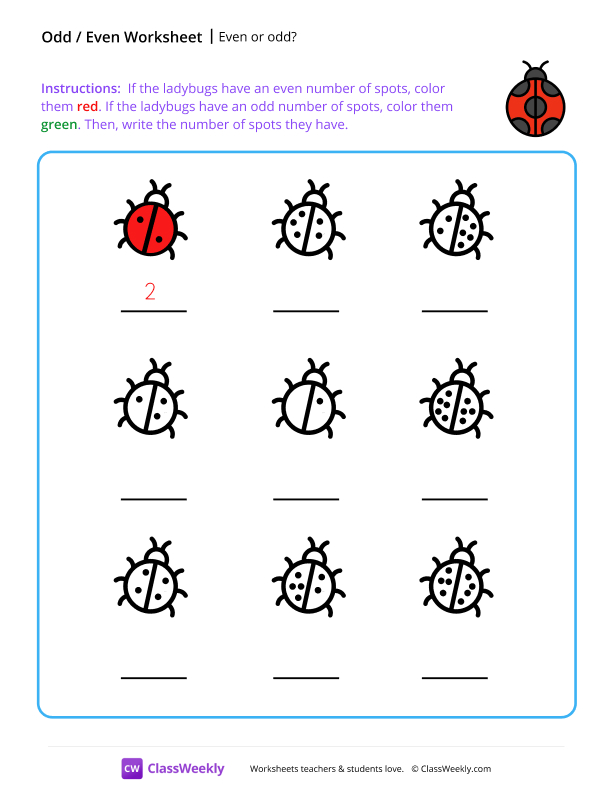 Even or Odd - Ladybug