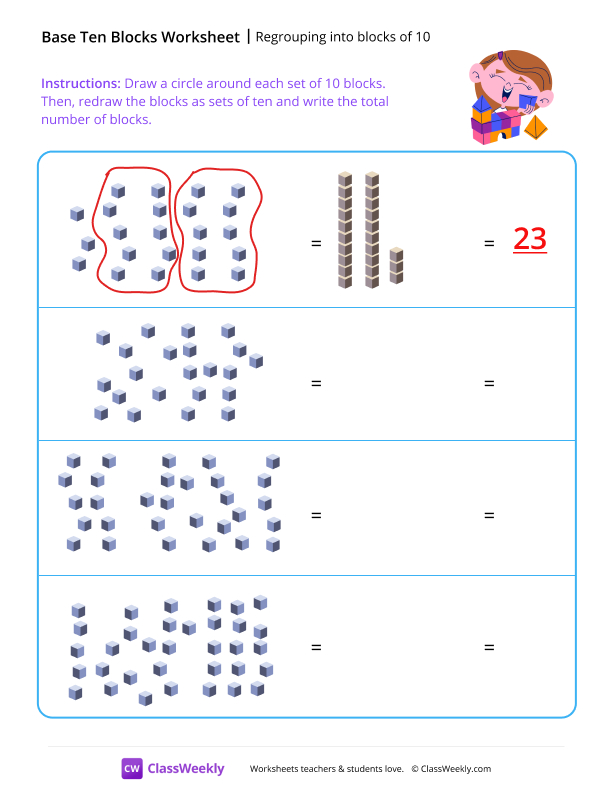Creating Groups of 10 - Fun Blocks