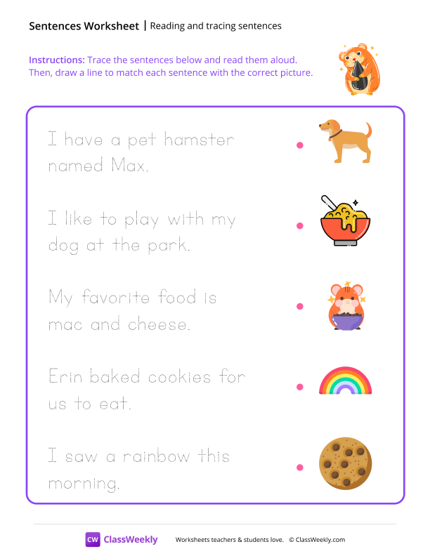 Reading and Tracing Sentences