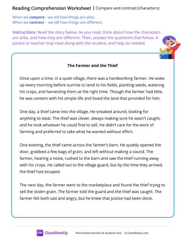 Compare and contrast (characters) - Farmer