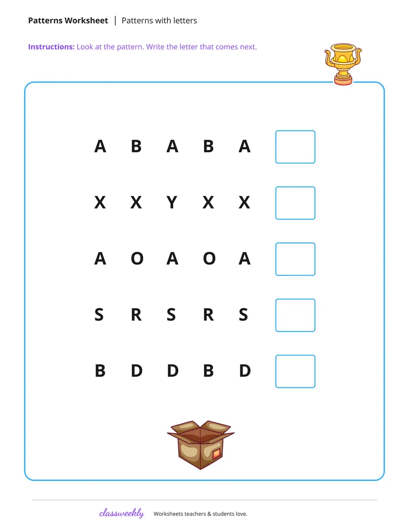 Patterns with letters