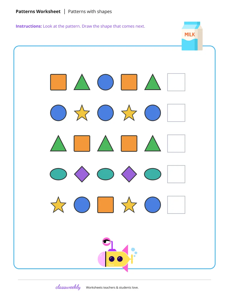 Patterns with shapes