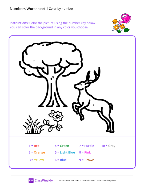 Color by Number (Deer)