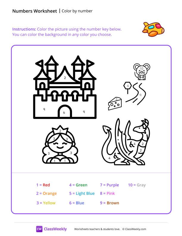 Color by Number (Dragon)