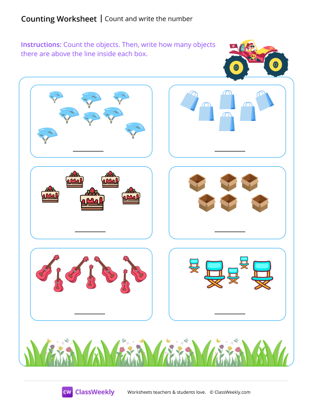 Count and write the numbers