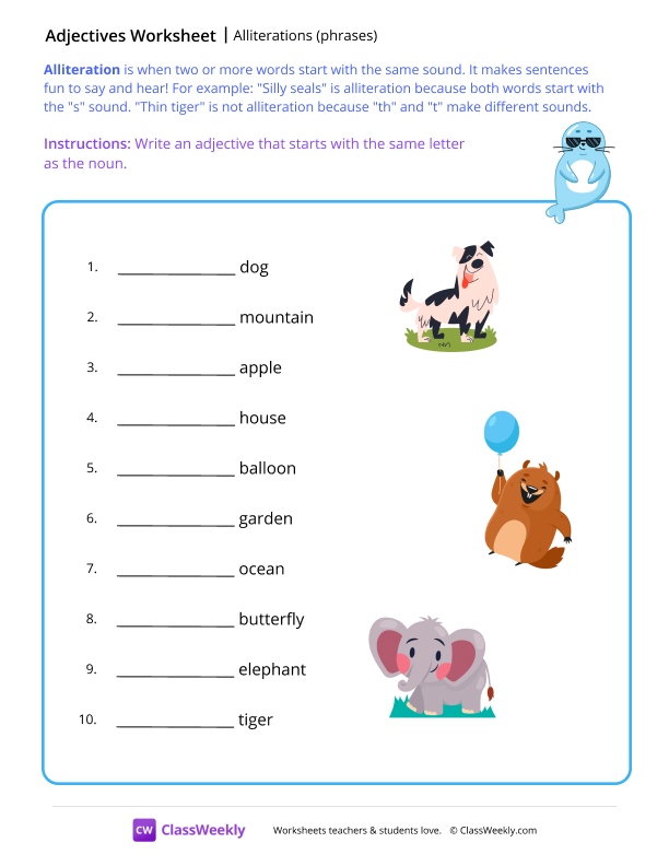 Alliterations (phrases) - Seal